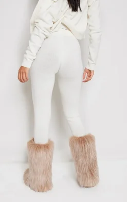 Tall Oatmeal Marl Knit Leggings