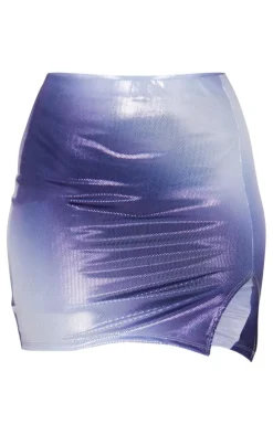 Tall Purple Glitter Detail Mini Skirt
