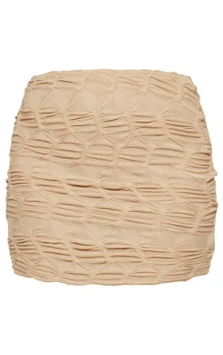 Tall Sand Textured Jersey Low Rise Micro Mini Skirt
