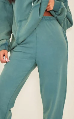 Tall Sea Green Washed Oversized Cuffed Sweatpants