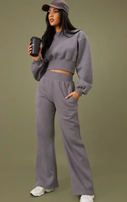 Tall Steel Blue High Waist Wide Leg Sweatpant