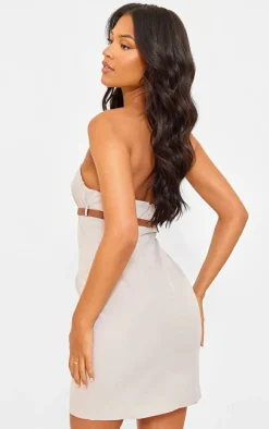 Tall Stone Bandeau Belt Detail Mini Dress