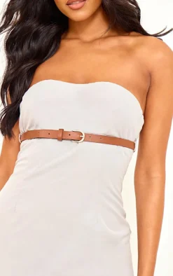 Tall Stone Bandeau Belt Detail Mini Dress