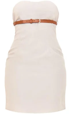 Tall Stone Bandeau Belt Detail Mini Dress