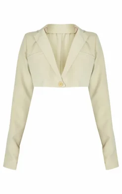 Tall Stone Cropped Blazer Jacket