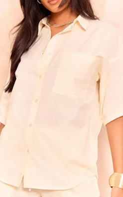 Tall Stone Linen Look Short Sleeve Shirt