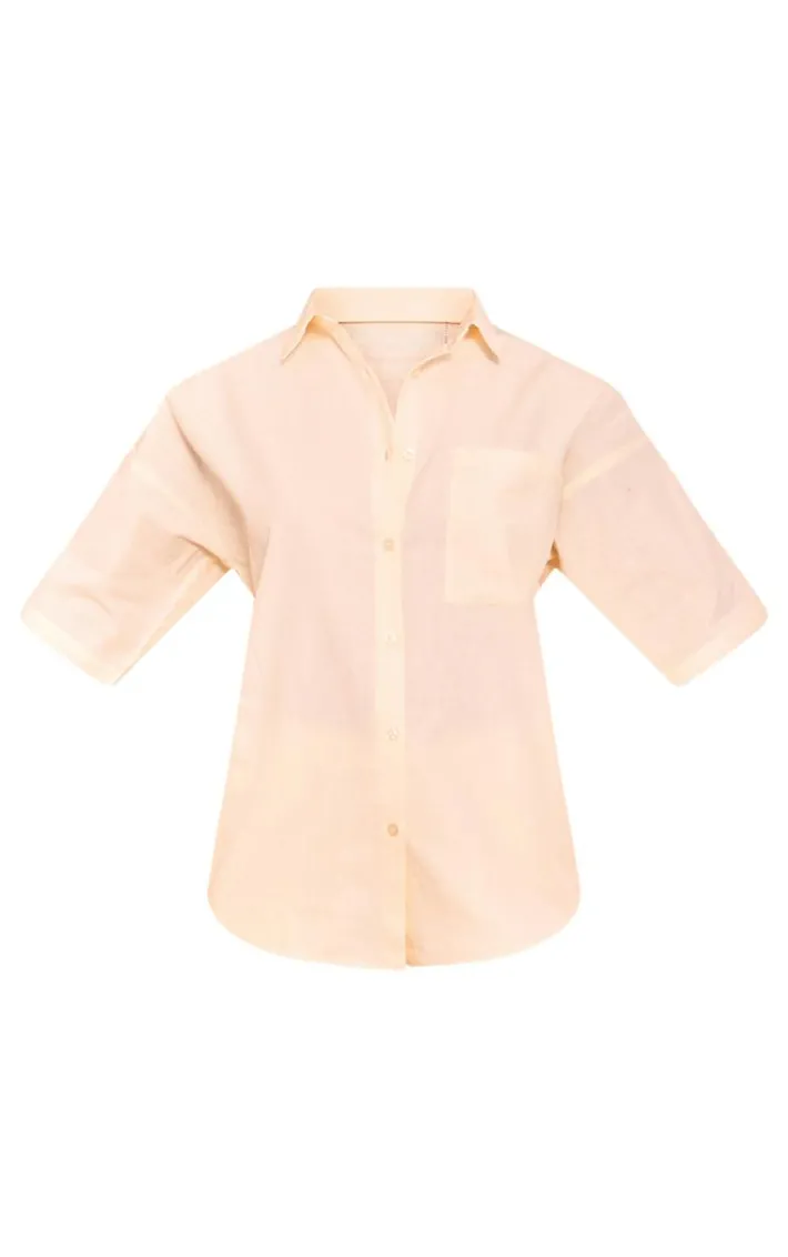 Tall Stone Linen Look Short Sleeve Shirt