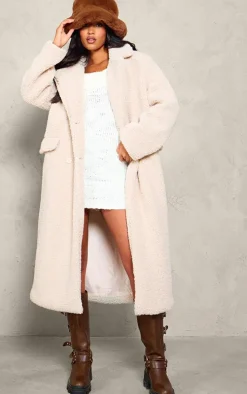 Tall Stone Longline Borg Coat