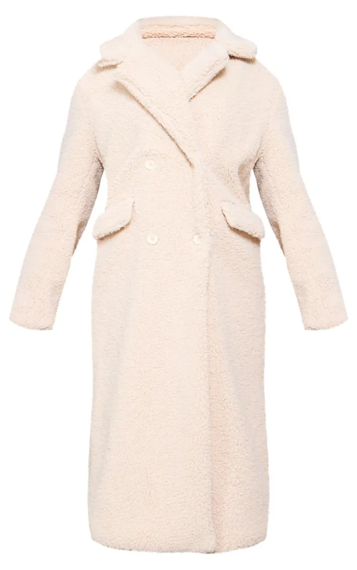 Tall Stone Longline Borg Coat