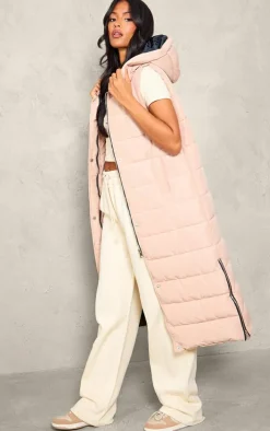 Tall Stone Panel Padded Longline Vest