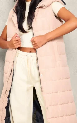 Tall Stone Panel Padded Longline Vest