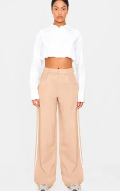 Tall Stone Side Stripe Tailored Wide Leg Pants