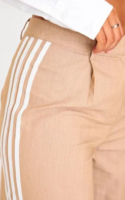 Tall Stone Side Stripe Tailored Wide Leg Pants