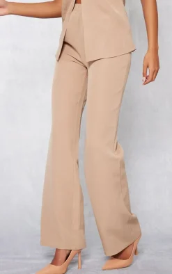 Tall Taupe Elasticated Wide Leg Pants