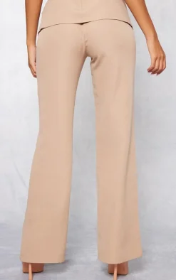 Tall Taupe Elasticated Wide Leg Pants