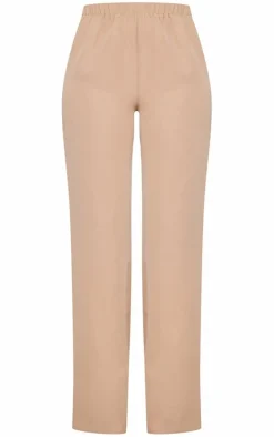 Tall Taupe Elasticated Wide Leg Pants