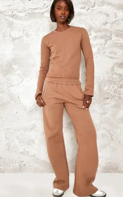 Tall Taupe Low Rise Wide Leg Sweatpants