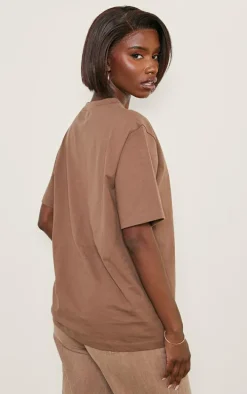 Tall Taupe Premium Cotton Oversized T-shirt