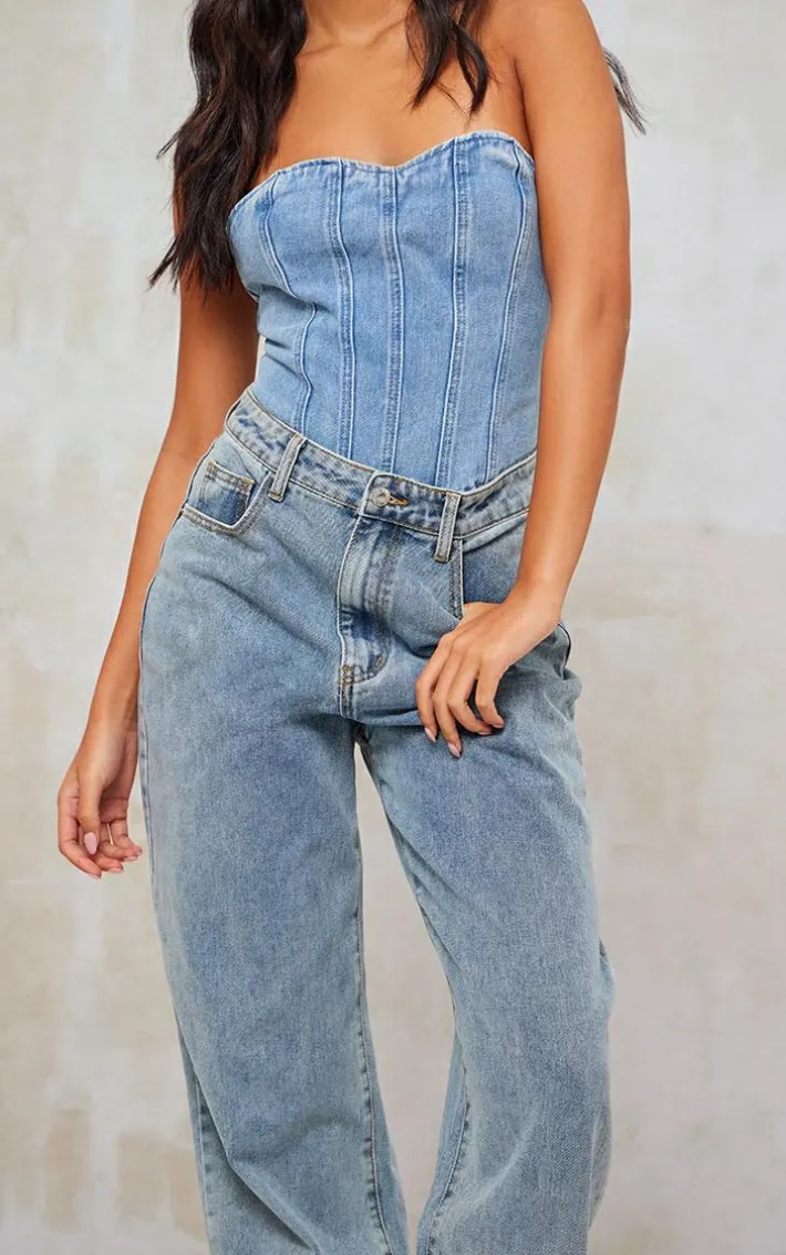 Tall Vintage Bleach Wash High Waist Baggy Boyfriend Jean