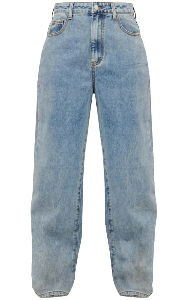 Tall Vintage Bleach Wash High Waist Baggy Boyfriend Jean