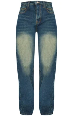 Tall Vintage Wash Mid Rise Wide Leg Jeans