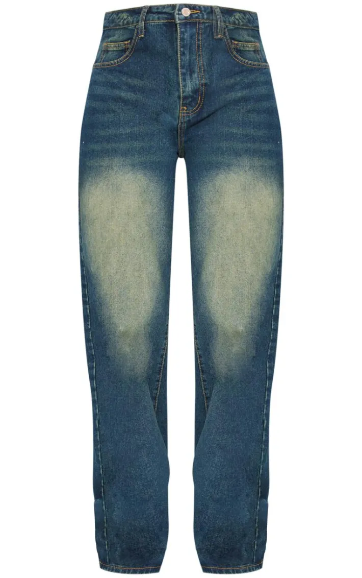 Tall Vintage Wash Mid Rise Wide Leg Jeans