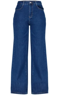 Tall Vintage Wash Mid Rise Fold Over Flared Jeans