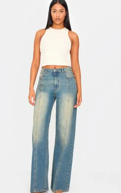 Tall Vintage Wash Wide Leg Jeans