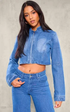 Tall Vintage Wash Zip Up Jacket