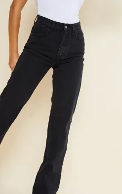 Tall Washed Black Long Leg Straight Leg Jeans