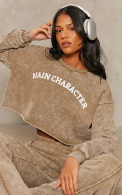 Tall Washed Khaki Main Character Sweatshirt