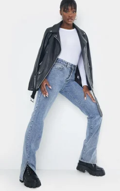 Tall White Basic Long Sleeve Top