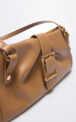 Tan Pu Baguette Buckle Shoulder Bag
