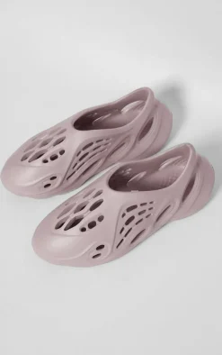 Taupe Cut Out Slip On Slides