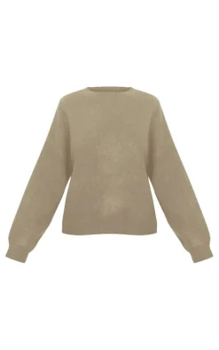 Taupe Oversized Knit Sweater