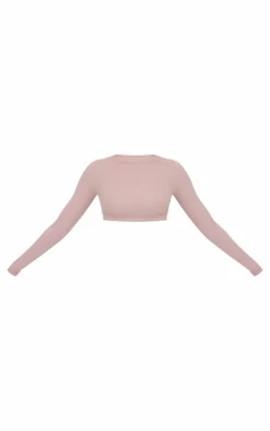 Taupe Sculpt Long Sleeve Sports Top