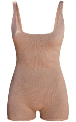 Taupe Soft Knit Romper