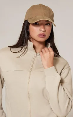 Taupe Washed Denim Cap