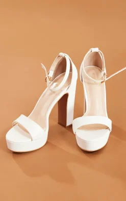 Taya White PU Platform Sandals