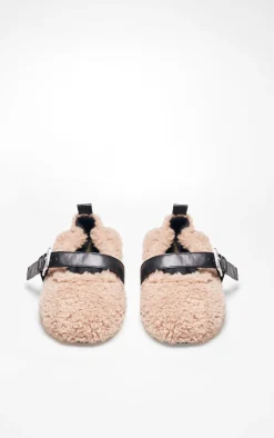 Teddy Borg Round Toe Buckle Strap Flat Ballet Pumps