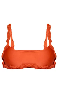 Terracotta Macrame Detail Bikini Top