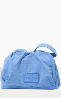 The Flat Lay Co. Drawstring Makeup Bag In Blue Parachute