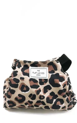 The Flat Lay co. Makeup Bag Leopard Print