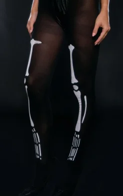 Tights Skeleton Print
