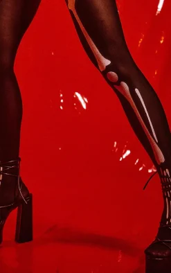 Tights Skeleton Print