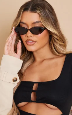 Tortoiseshell Small Oval Sunglasses