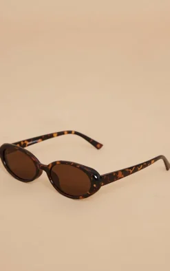Tortoiseshell Small Oval Sunglasses