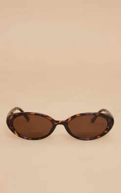 Tortoiseshell Small Oval Sunglasses