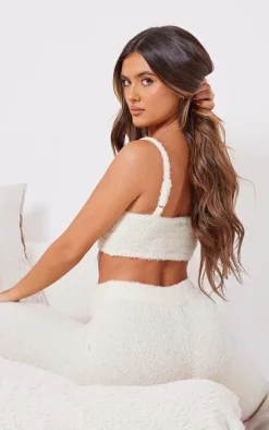 Vanilla Fluffy Knit Bralet
