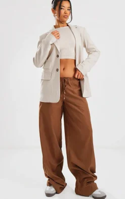 Vanilla Herringbone Detail Tailored Blazer